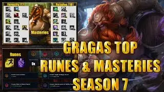 Gragas Top Runes and Masteries 7.5 season 7 League of legends