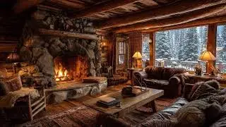 Cozy Cabin Jazz 🏡🔥 | Live Late Night Background Music for Deep Relax & Calm