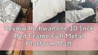 Review Richwanone 10 Inch Bed Frame Full Metal Platform Mattress Foundation with Steel Slat Support,