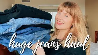 Midsize Girl Tries Straight Leg Jeans | Lily Sugar