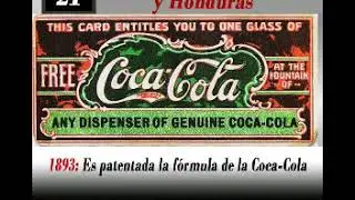 21 Enero 1893, Es patentada la f&oacute;rmula de la Coca Cola