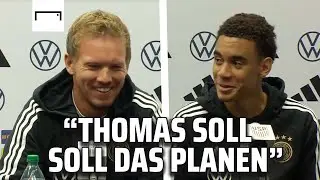 Genialer Moment! 😂 Musiala und Nagelsmann sorgen f&uuml;r lautes Lachen | DFB | Pressekonferenz