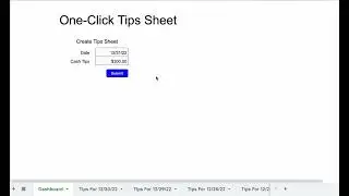 Tips Sheet and Payroll Automation Demo for Bars and Restaurants