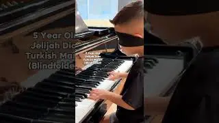 5 Year Old PRODIGY Plays Mozart's Rondo Alla Turca BLINDFOLDED! 🎹 Jelijah Diaz #piano #prodigy #kid