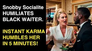 SNOBBY Socialite HUMILIATES Black Waiter... INSTANT KARMA Payback! What Happens Next IS SHOCKING