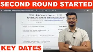 Second Round Started | Round 2 Key Dates | Reshuffling College | Gujarat University | UGT