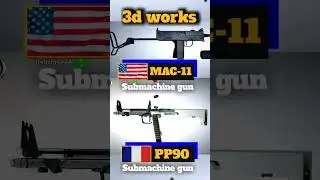 3D Works Mac-11 Submachinegun x PP90 Submachine gun