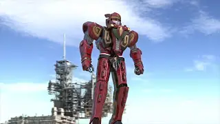 Red dragon thunderzord / Ryuuseioh - animation test megazord fight CGI