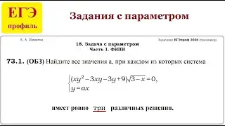 ЕГЭ 2026. Задания с параметрами из банка ФИПИ