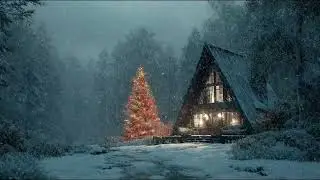 RELAXING WIND SOUNDS FOR CHRISTMAS SLEEPING 🎄 HOWLING WINDS & SNOWSTORM AMBIENCE FOR HOLIDAY PEACE!!