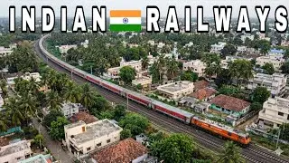 Indian Railways from Sky 🚆 | Stunning Drone Shot 📸Train Video ✨🤩