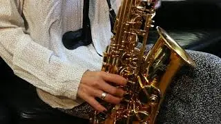 Opera saxophone plays Balkan music