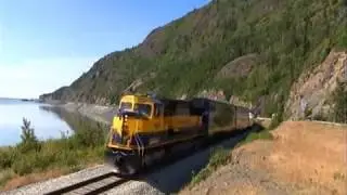 McKinley Explorer passenger train along the Turnagain arm, Alaska