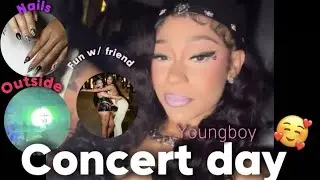 Nails, Hair & Concert Day | My First NBA YoungBoy Concert Vlog in Dallas MASA TOUR💚