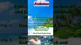Andaman 3 nights 4 days tour program