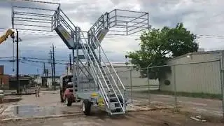 Mobile Safety Rack pulled by forklift - Goldline International