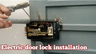 electric door lock installation/electric door lock fitting/electric door lock lagane ka tarika