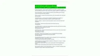NCCCO STUDY GUIDE TEST QUESTIONS WITH CORRECT ANSWERS1017