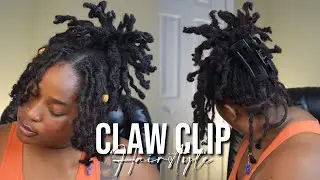 Claw Clip Hairstyle on Short Locs
