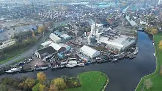 Аэрофотосъемка истории канала Ноттингли-Гул.