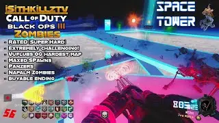 Can we SURVIVE through the Super HARD Space Tower Zombie CHALLENGE map? - Bo3 Custom Zombies