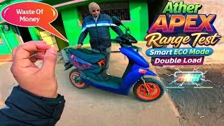 Ather Apex Double Load Range Test 🔥 Smart Eco Mode | City Traffic + Highway Real Test