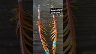 I just wire wrapped these feathers that I painted to make them earrings