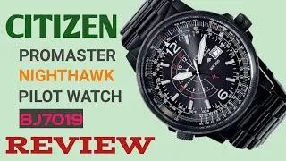Citizen Promaster Sky Eco-drive nighthawk pilot watch Review BJ7019