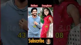 South Indian actors and daughter age 😍 (Pt-29) #father #daughter #actors #alluarjun #shorts #south
