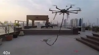 Tethered Multirotor Long Duration Flight Timelapse