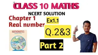 #2 Class 10th maths chapter 1 Real number/seba/cbsc board 2021..Ex.1.1 Q 2 &3