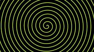 1hr - Spiral animation - Electric Lime & Black