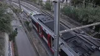 Muere el maquinista de un tren de FGC al chocar con otro de mercancías en Sant Boi (Barcelona)