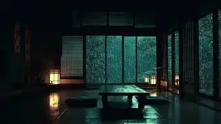 Soft Sleep Piano Music with Rain Outside Window for Deep Relaxation, Stress Relief and Calm Night