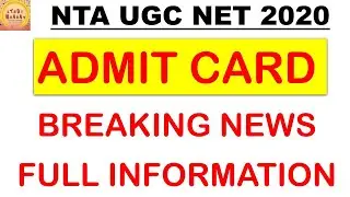 Nta Ugc Net 2020 Admit card