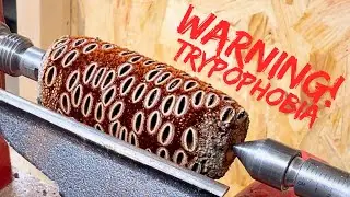 Woodturning - Trypophobia Warning / Banksia Aroma Pod