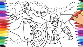 AVENGERS ENDGAME - DRAWING AND COLORING AVENGERS ENDGAME SCENES FOR KIDS