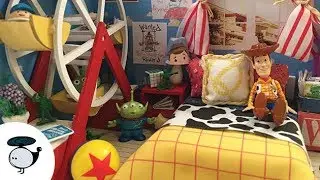 DIY Toy Story Dollhouse Miniature with Ferris Wheel and Working Lights!