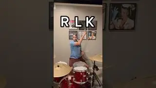 Fun and easy use of R L K drum pattern #drumpattern #drumming #drummingtechnique