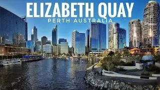 ELIZABETH QUAY | PERTH'S ICONIC RIVERFRONT | SUNSET AND SUNRISE WITH PERTH'S SKYLINE | AUSTRALIA