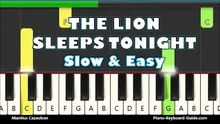 The Lion Sleeps Tonight (Slow & Easy Piano Tutorial) - In The Jungle