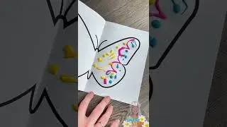 🦋Symmetrical Paint Butterfly Craft | Easy Fold & Press Art for Kids