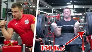 150 Kg Bizeps curls! | Strongest armwrestler in history? | Irakli Zirakashvili |