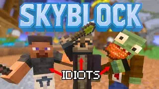 Minecraft Noobs Try HYPIXEL SKYBLOCK For The First Time In 2025...