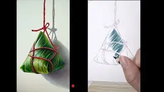 How to Draw a Rice Dumplings in Coloured Pencils drawing । Coloured Pencils drawing #go2goart