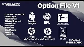 PES 2020 | OPTION FILE | PES UNIVERSE V1