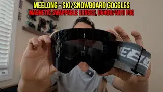 Горнолыжные очки MEELOOG &mdash; без оправы, OTG, сноубордические, с защитой от запотевания, 100% защит...