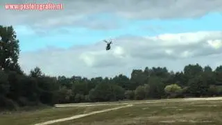 Takeoff and Landing Bell 206 (Agrarflug Helilift) @ Gewerbeshau Gronau 6 Okt 2013