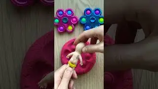 Red Kinetic Sand Baby Hohoho! ⭐️⭐️⭐️ #asmr #shorts