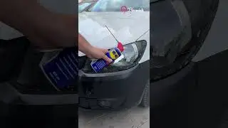 Car headlight cleaning trick! #car #headlight #cleaning
